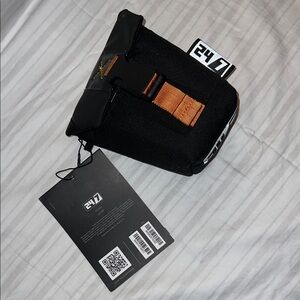 24/7 Comfort Apparel Black and Orange Belt Bag